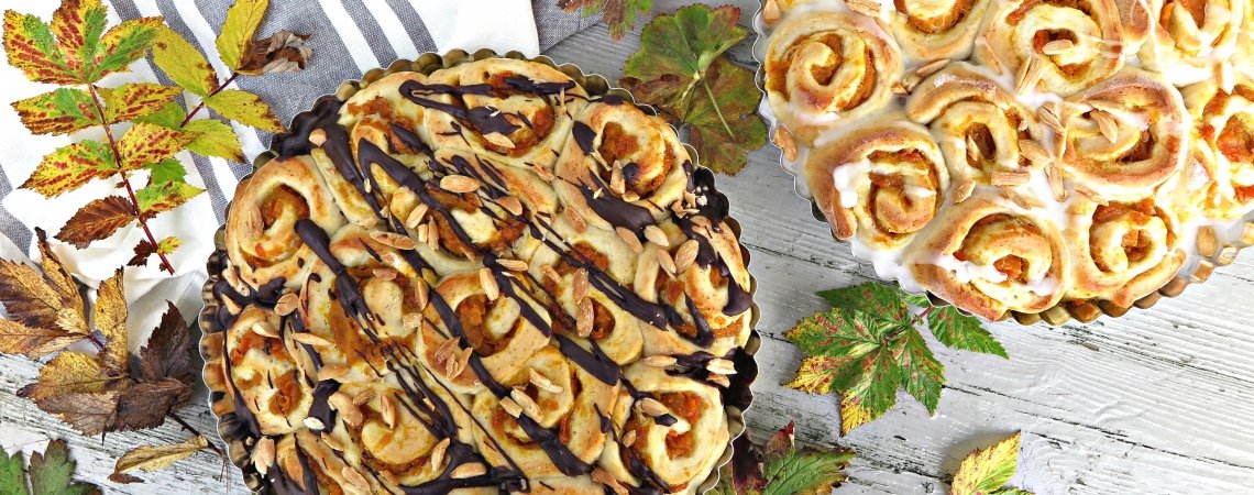 Herbstliche Pumpkin Pie Rolls