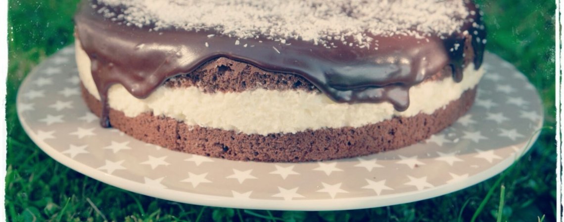 Kokos-Milchreis-Torte mit Schokolade