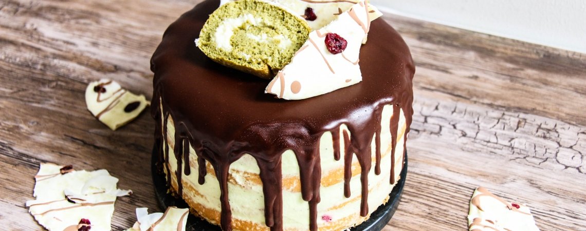 Matcha Double Chocolate Cake