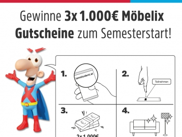 Gewinne 3x1000€ zum Start des Wintersemesters 18/19!