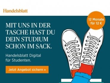 Lies das Handelsblatt für 1€ im Monat!